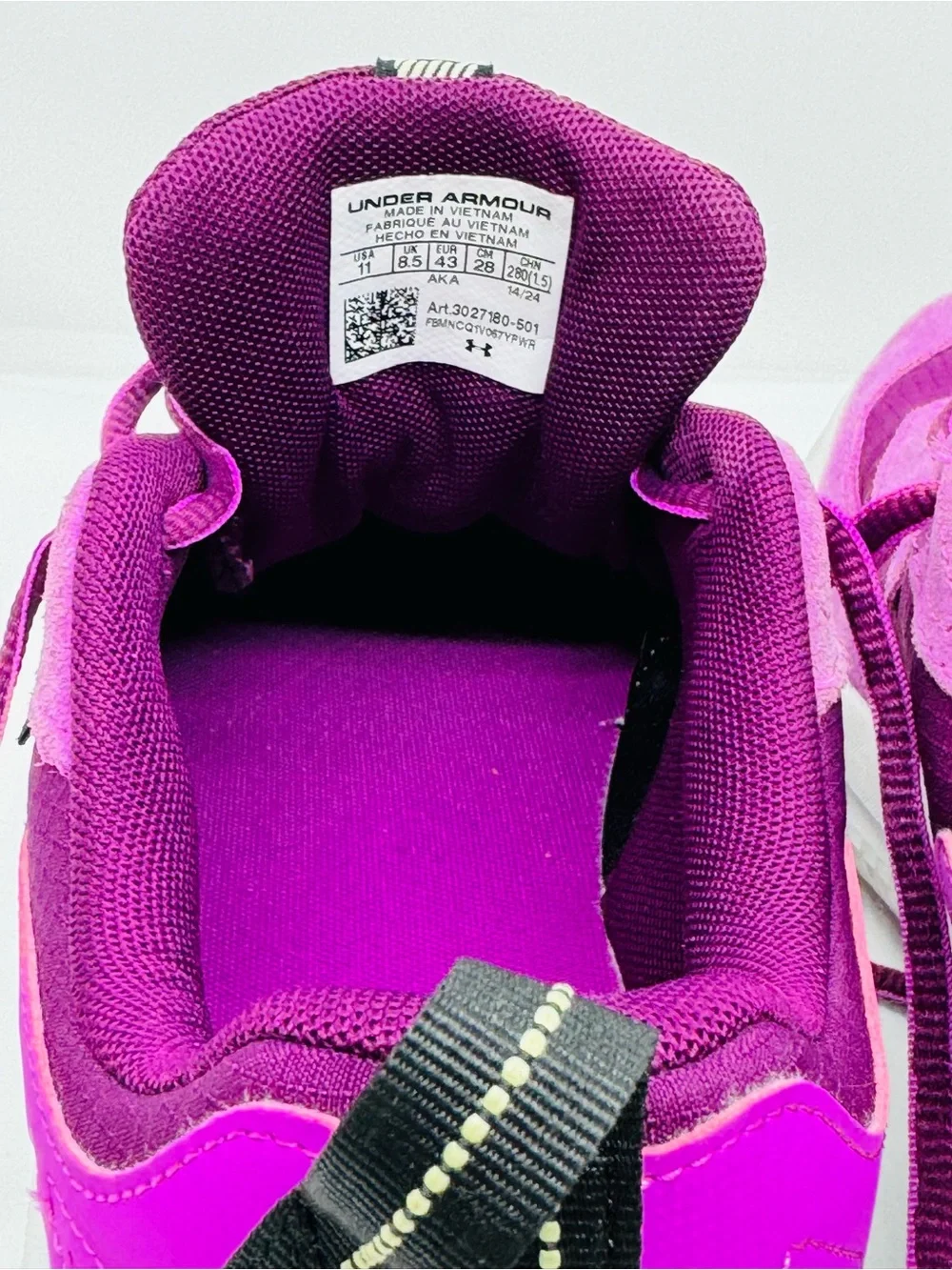 Under Armour Charged Verssert 2 Purple Sneakers Sz 11 Women’s